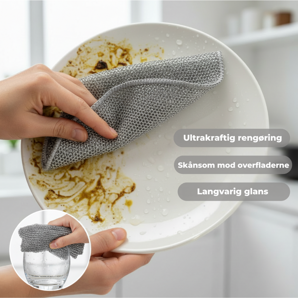 KøkkenRen – Magiske ståluldsklude