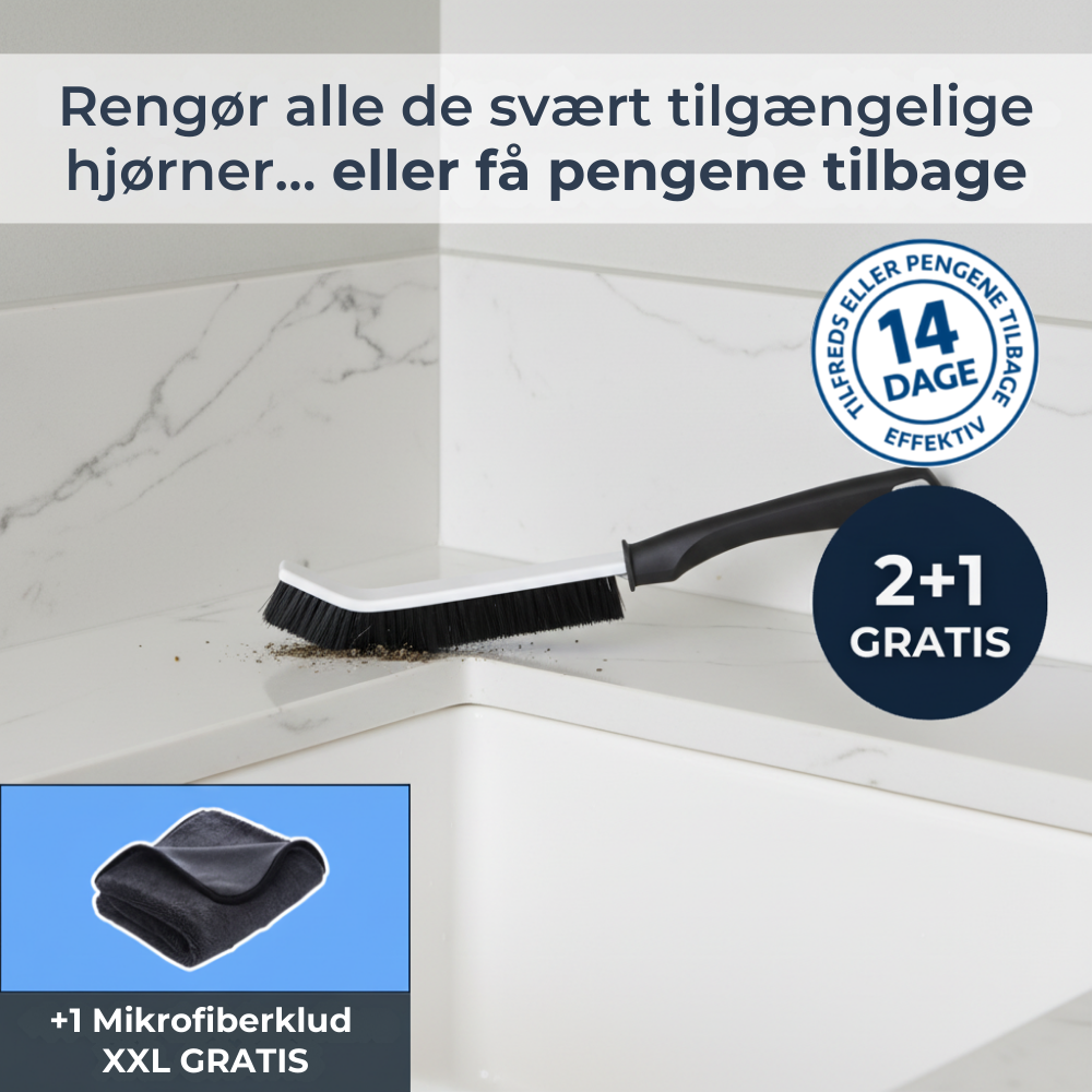 NemBørste – Rengøringsbørste til vanskelige hjørner