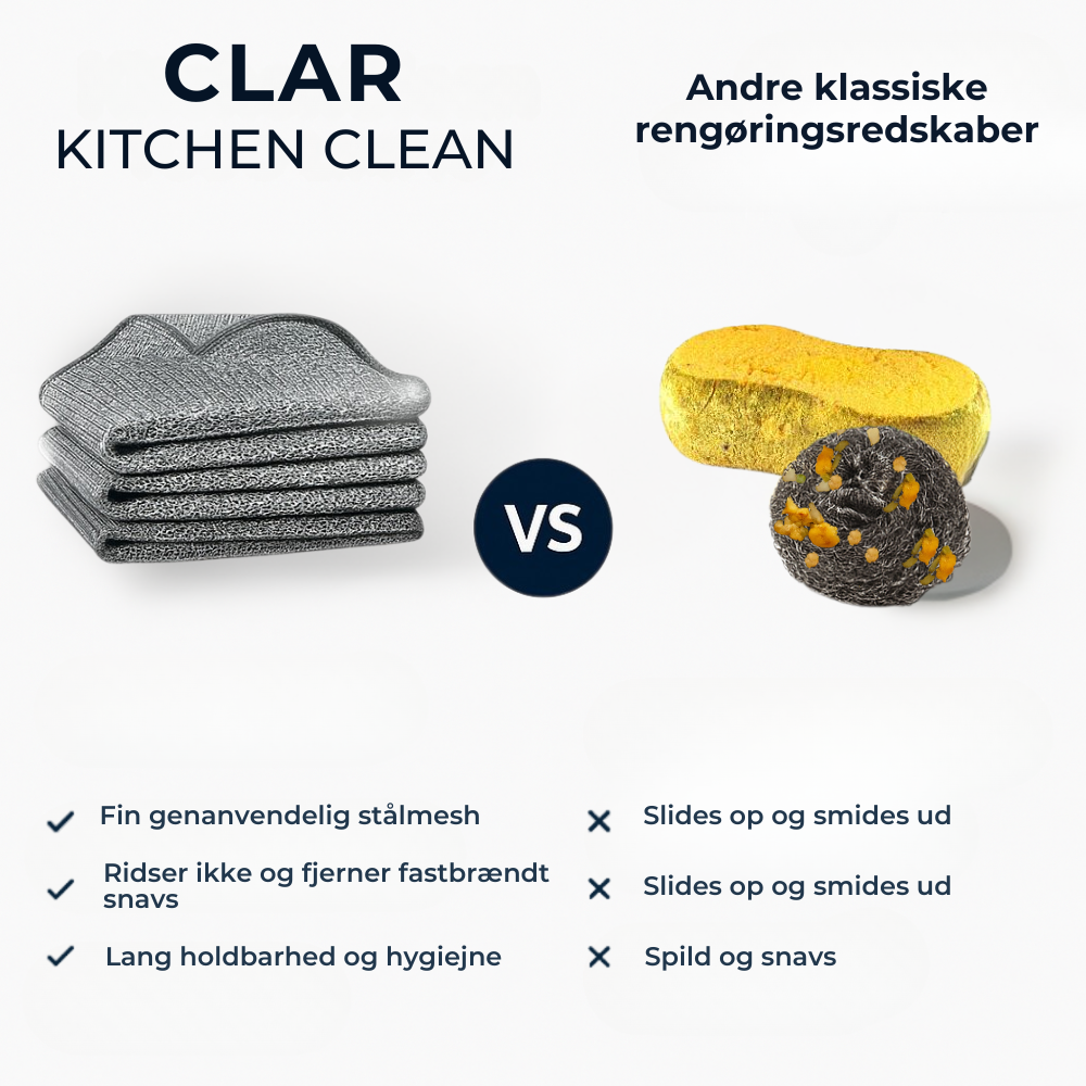KitchenClean – Magiske ståluldsklude